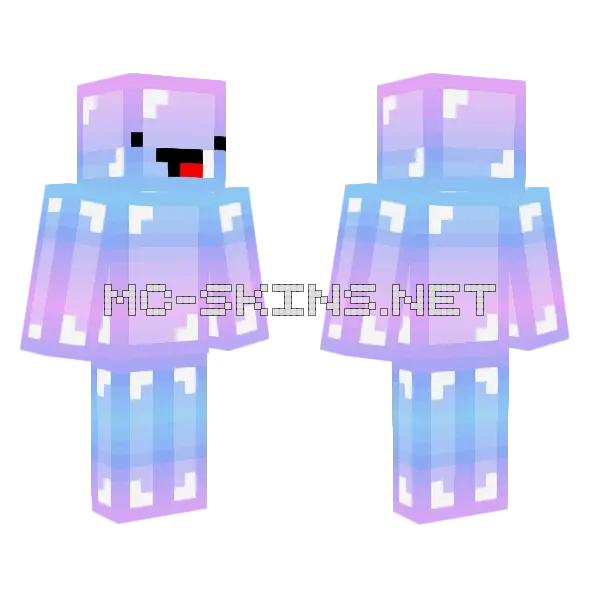 Galaxy Skeppy Minecraft skin, front and back