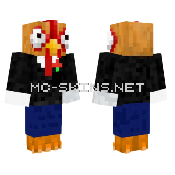 Gallo Elegante V2 Minecraft skin, front and back
