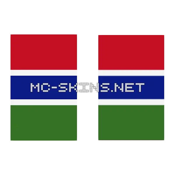 Gambia Flag cape, outside and lining