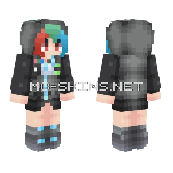 Game Gear Superdimension Neptune Minecraft skin, front and back