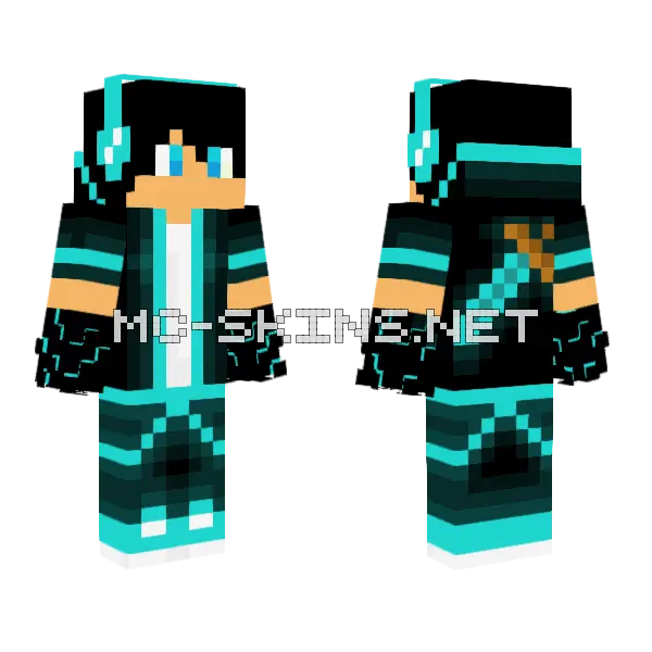 Gamer Boy Minecraft skin, front and back