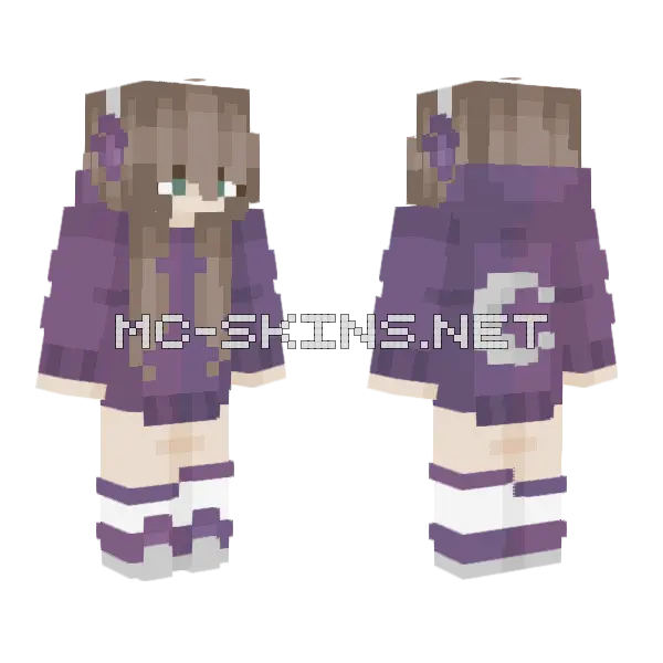 Gamer Girl Minecraft skin, front and back