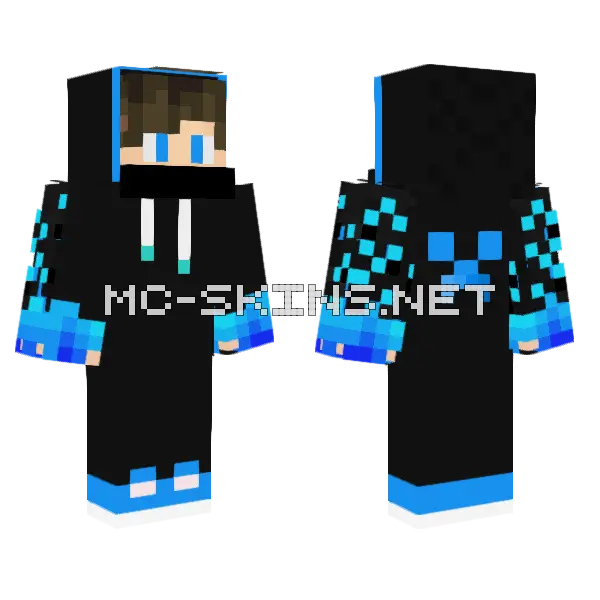 Gamer Outfit Minecraft skin, front and back