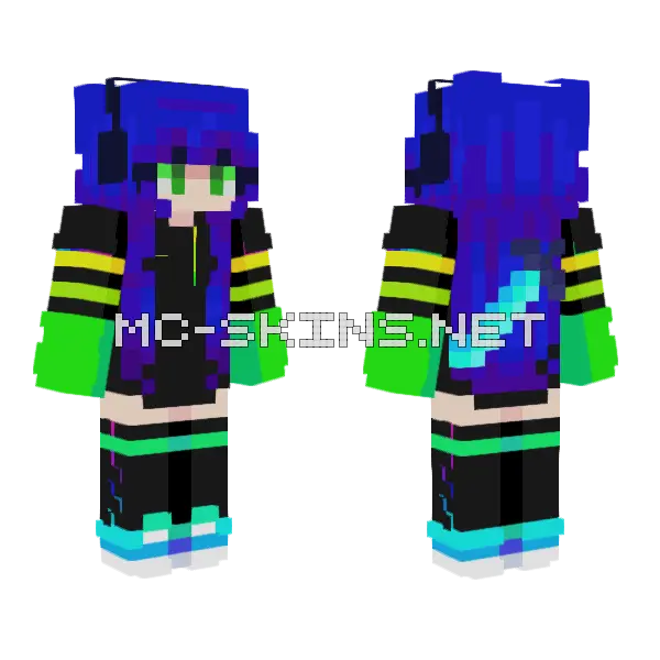 Gamer Request Minecraft skin, front and back