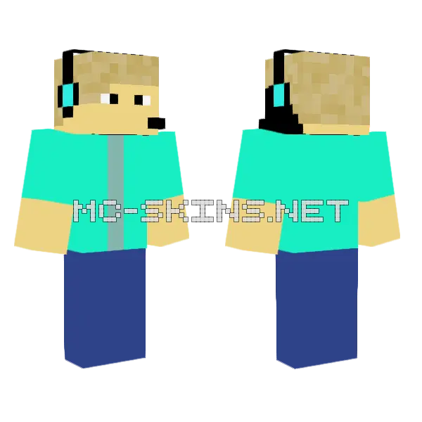 Gamer Skin Minecraft skin, front and back