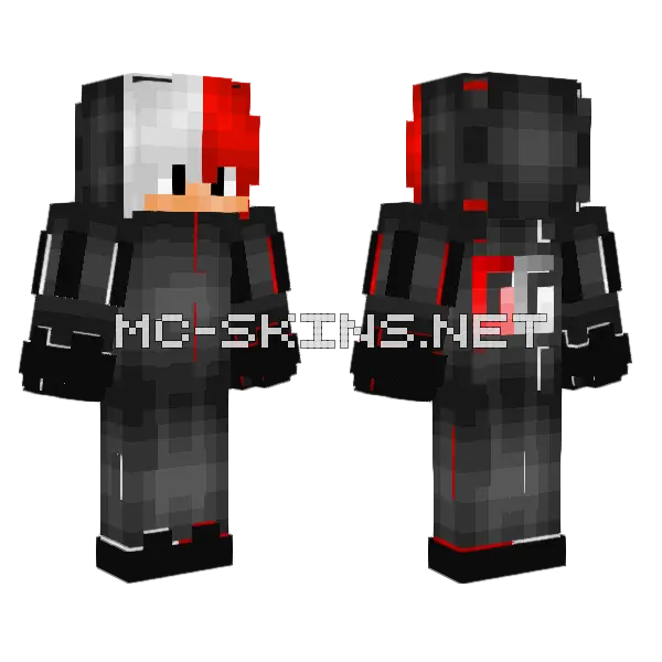 Gamer Special Effect Minecraft skin, front and back