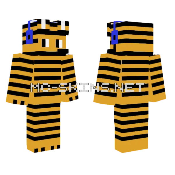 Gamertiger Minecraft skin, front and back