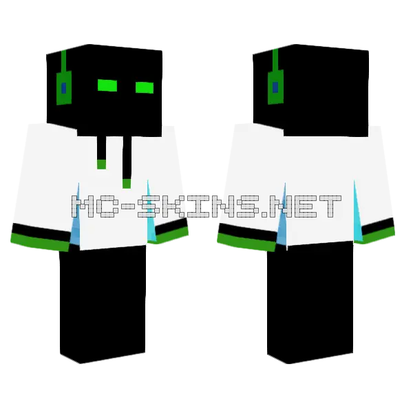 Gammer Minecraft skin, front and back
