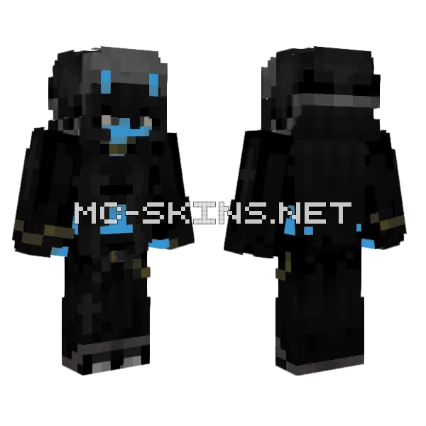 Gan Black and Blue, front and back
