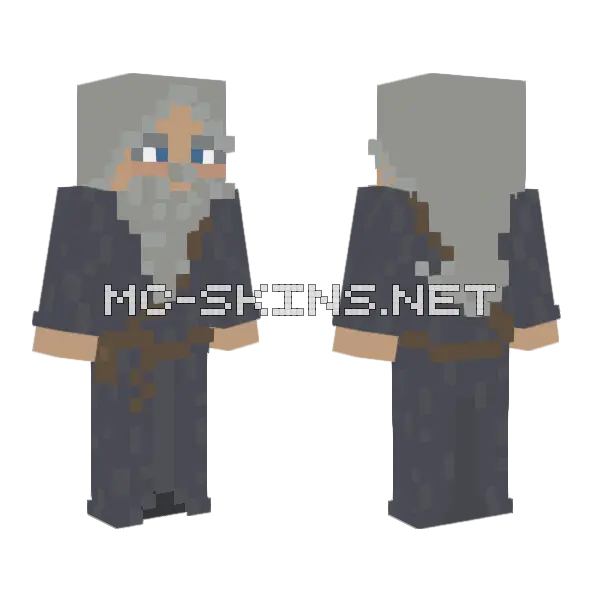 Gandalf Girl Skin Minecraft skin, front and back