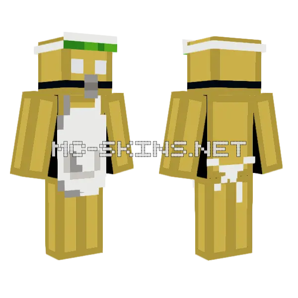 Gang Beasts Character V3 Minecraft skin, front and back
