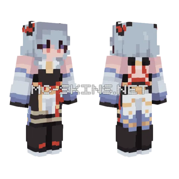 Ganyu Skin Minecraft skin, front and back