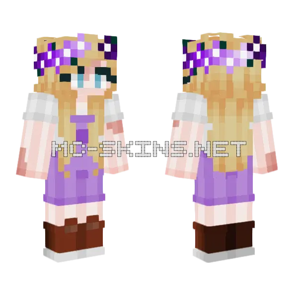 Garden Girl Minecraft skin, front and back
