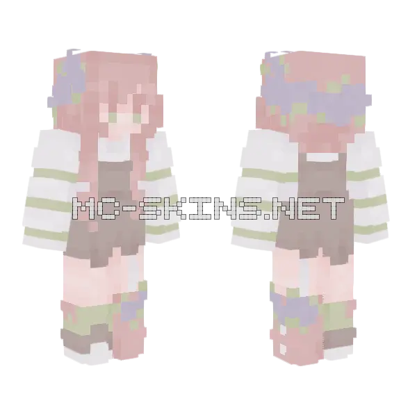 Garden Love Fade Minecraft skin, front and back