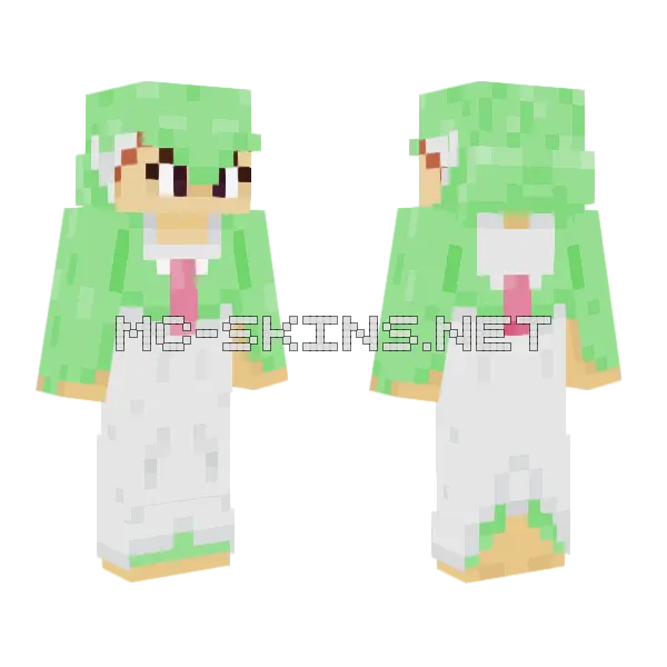 Gardevoir Costume Minecraft skin, front and back