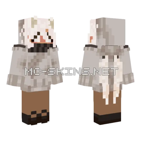 Gary The Cat Boy Minecraft skin, front and back