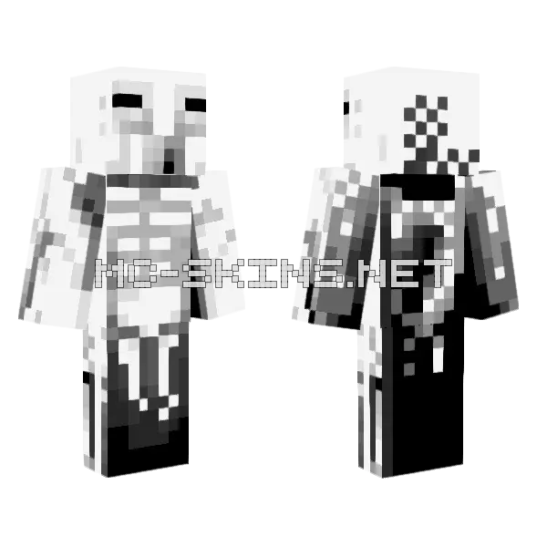 Gasp Owl Sketch Minecraft skin, front and back