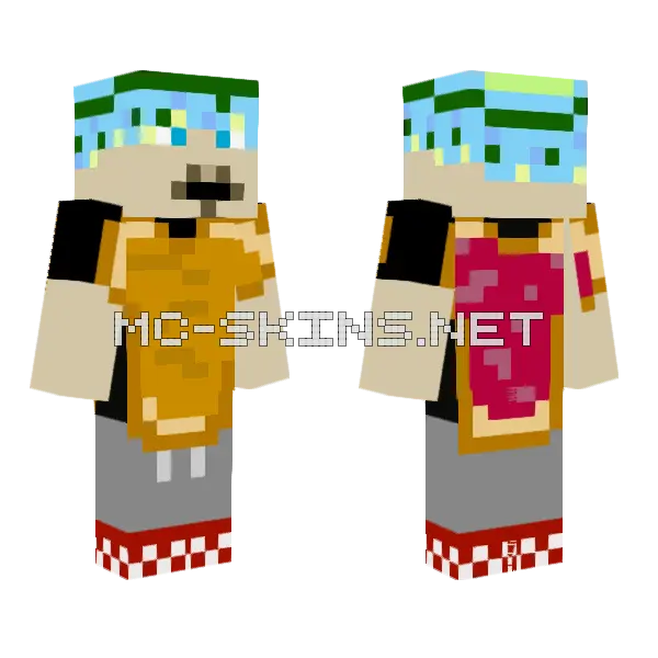 Gasstv Minecraft skin, front and back