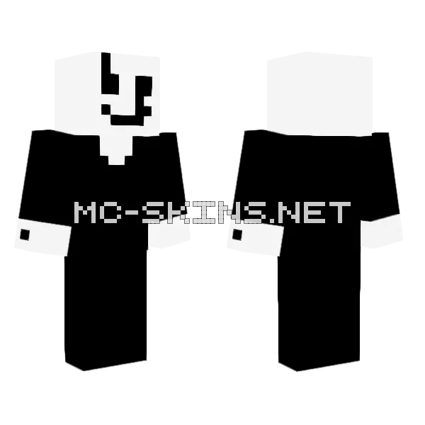 Gaster Skin Minecraft skin, front and back