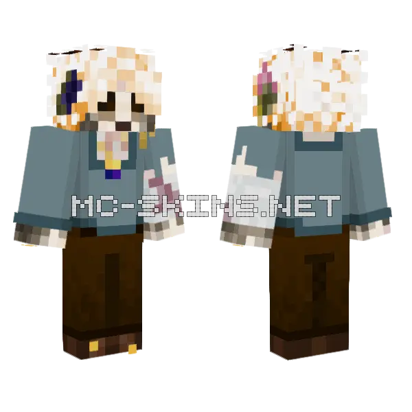 Gecko Icky Time Minecraft skin, front and back