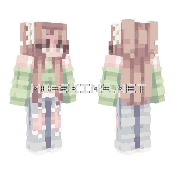 Geen Girl Minecraft skin, front and back
