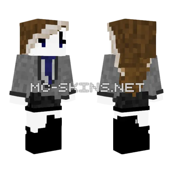 Gender Bent OC Minecraft skin, front and back