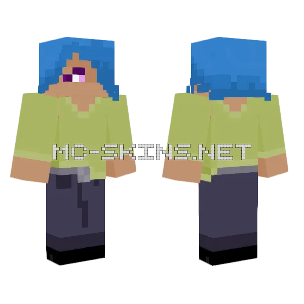 Genderbend Melody OC Minecraft skin, front and back