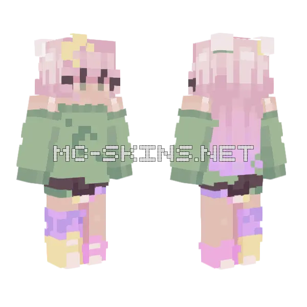 Genderfae 14 Minecraft skin, front and back