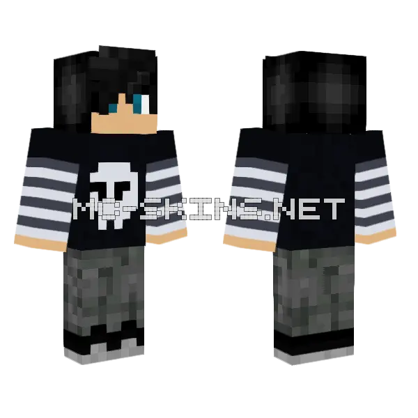 Gene Outgoing Minecraft skin, front and back