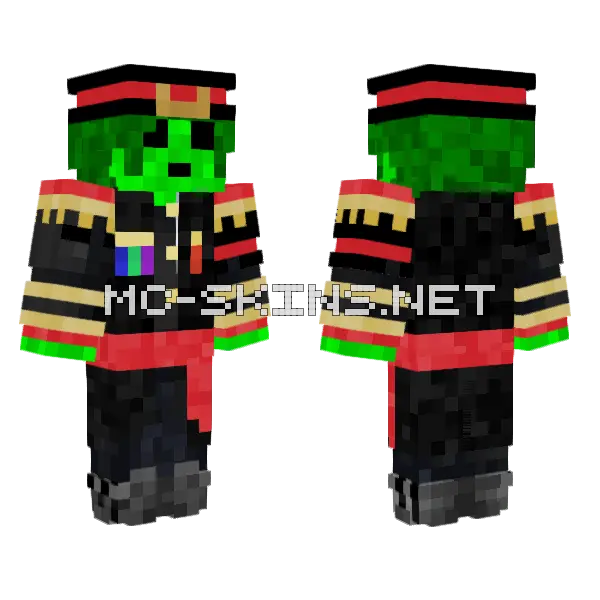 General Lettuce Minecraft skin, front and back