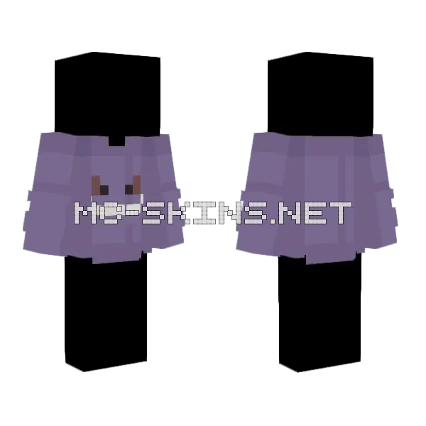 Gengar Sweater Slim Minecraft skin, front and back