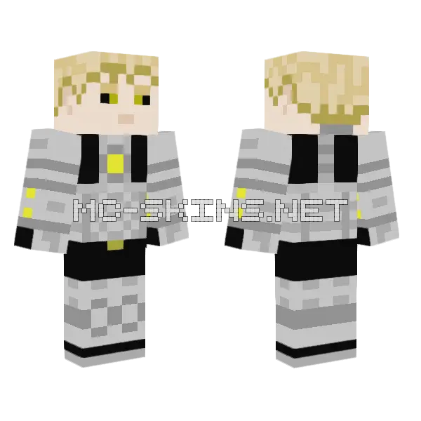 Genos Final Upgrade Minecraft skin, front and back