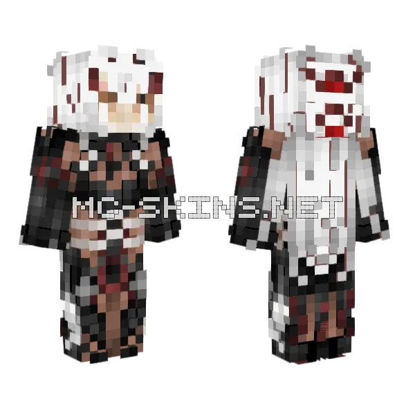 Genshin Impact Ronova Minecraft skin, front and back