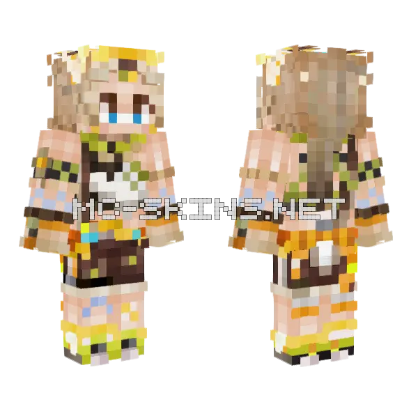 Genshin Kachina Color Accurate Minecraft skin, front and back