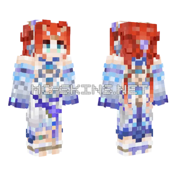 Genshin Nilou Breeze of Sabaa Minecraft skin, front and back