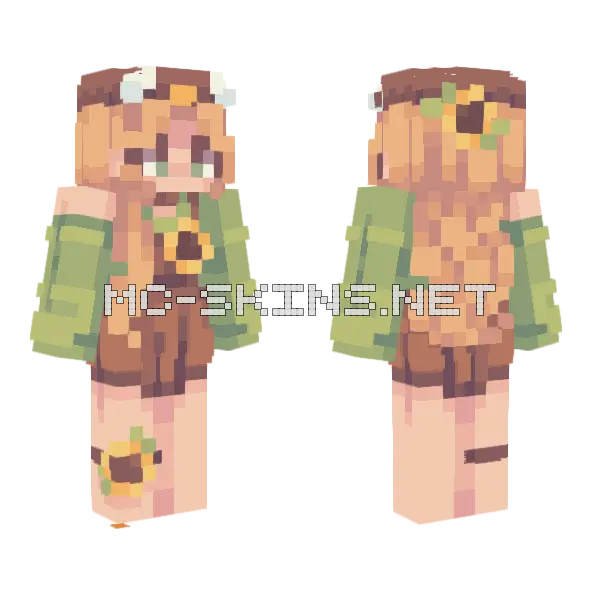 Gentle Breeze FS TE Minecraft skin, front and back