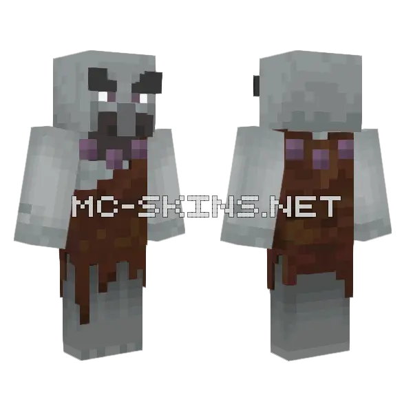Geomancer V2 Minecraft skin, front and back