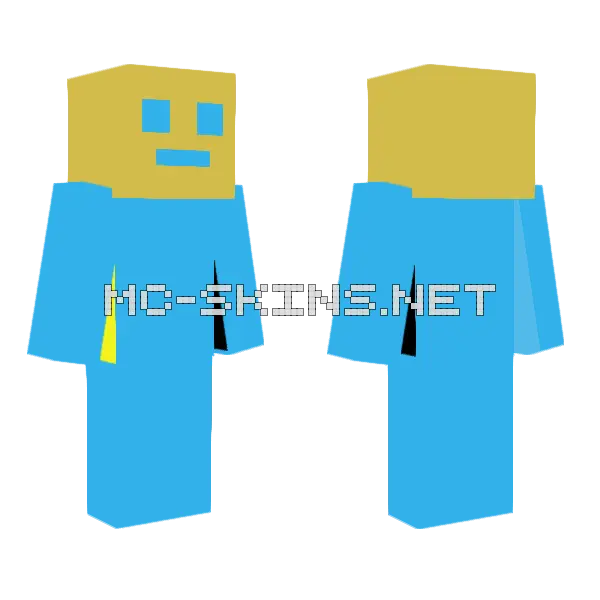 Geometry Dash Boy Minecraft skin, front and back