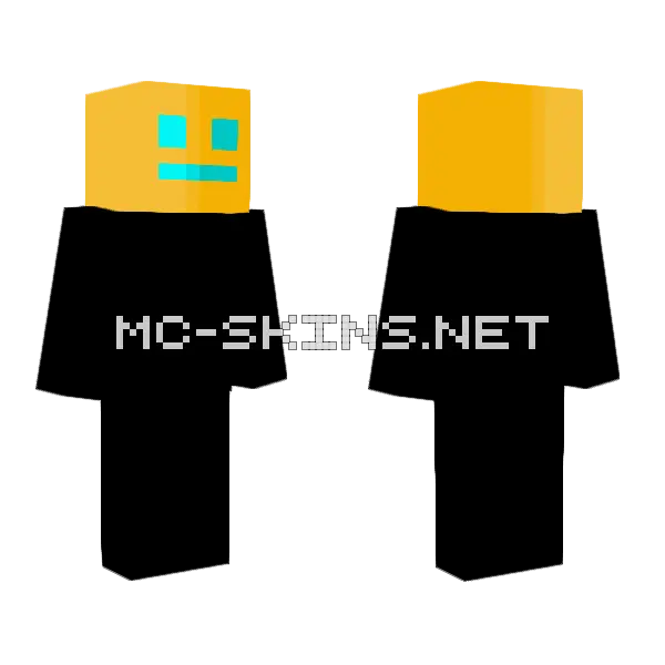 Geometry Dash Robtop Minecraft skin, front and back