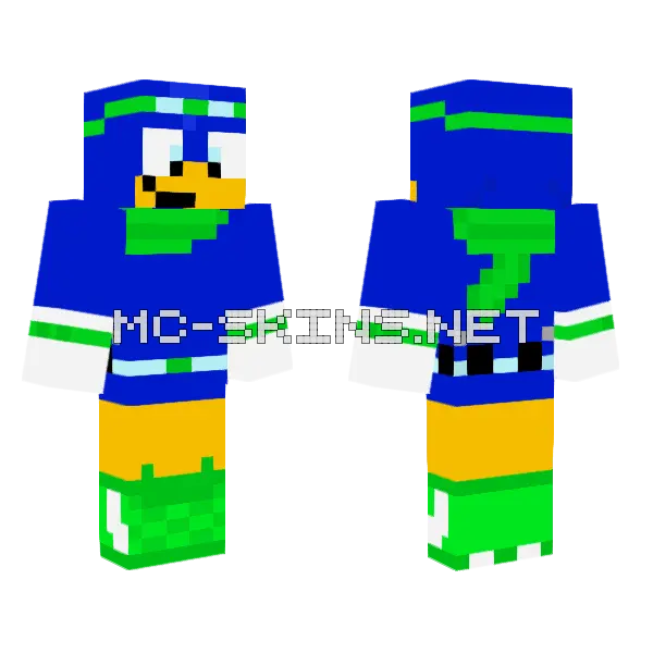 George The Dynamite Minecraft skin, front and back