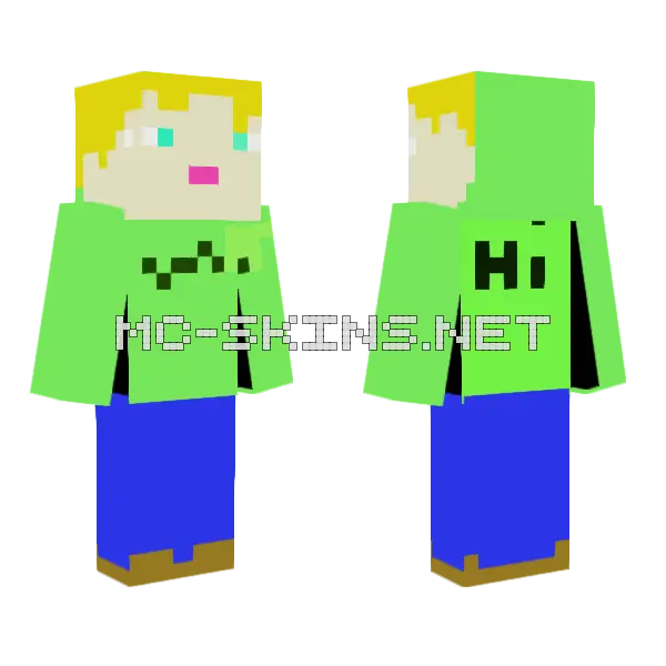 Gerald The Boy Minecraft skin, front and back