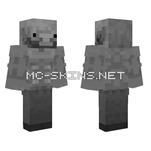 Gerg Gigachad Minecraft skin, front and back