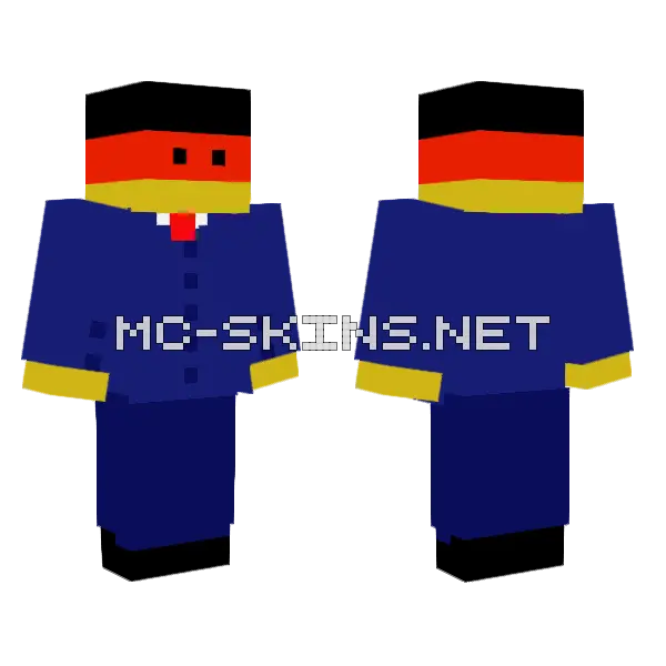 German Businessman Minecraft skin, front and back