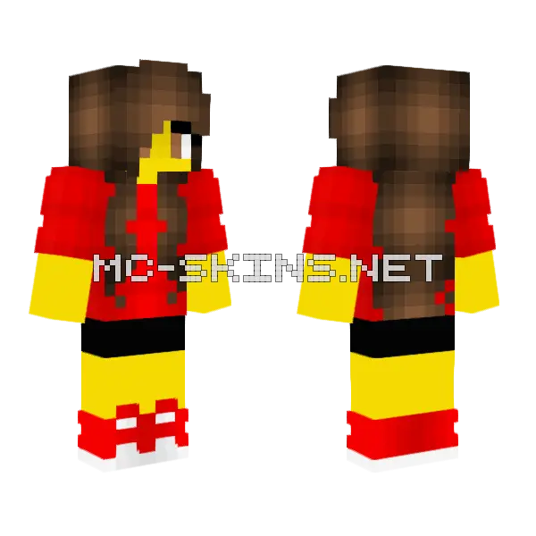 German Flag Outfit Minecraft skin, front and back