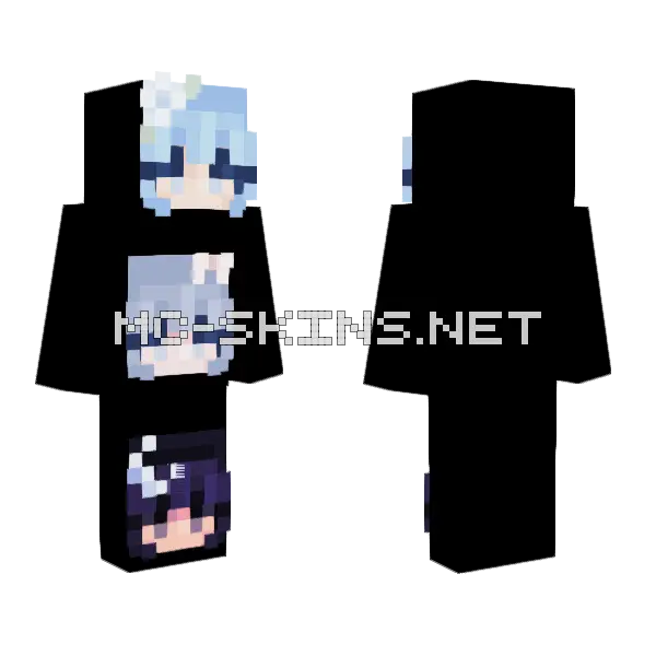 Getting Cuter To Cutest Minecraft skin, front and back