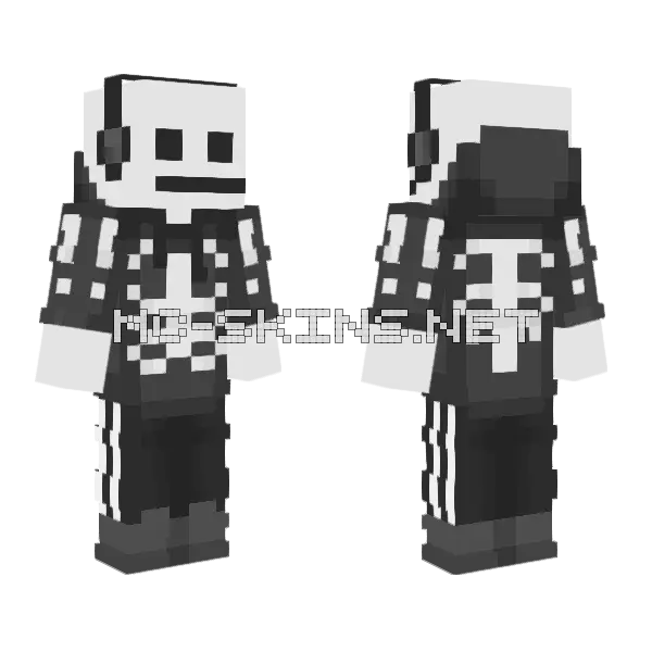 GG Gangster Minecraft skin, front and back