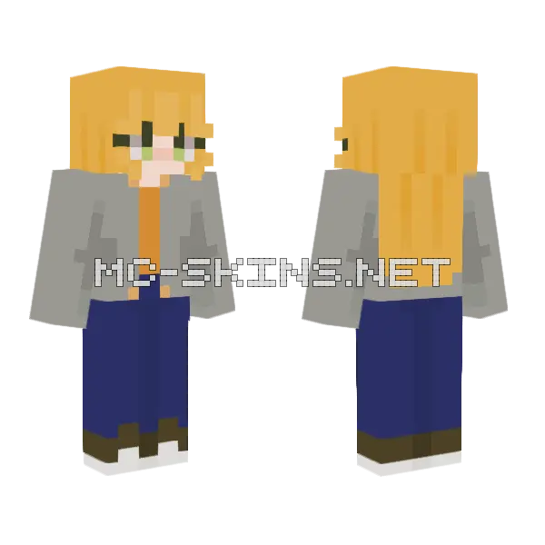 Ghastly Outfit Minecraft skin, front and back