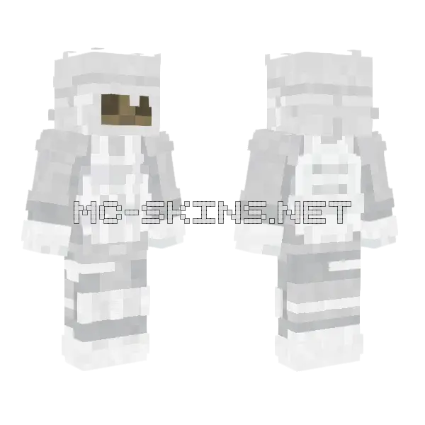 Ghillie Sniper Snow Minecraft skin, front and back