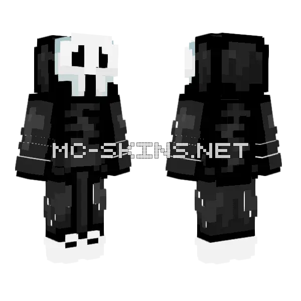 Ghost Face With Effects Minecraft skin, front and back