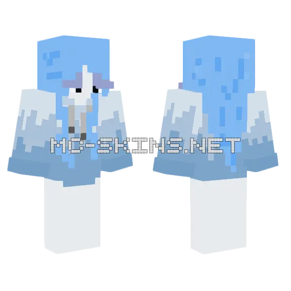 Ghost Girl Minecraft skin, front and back